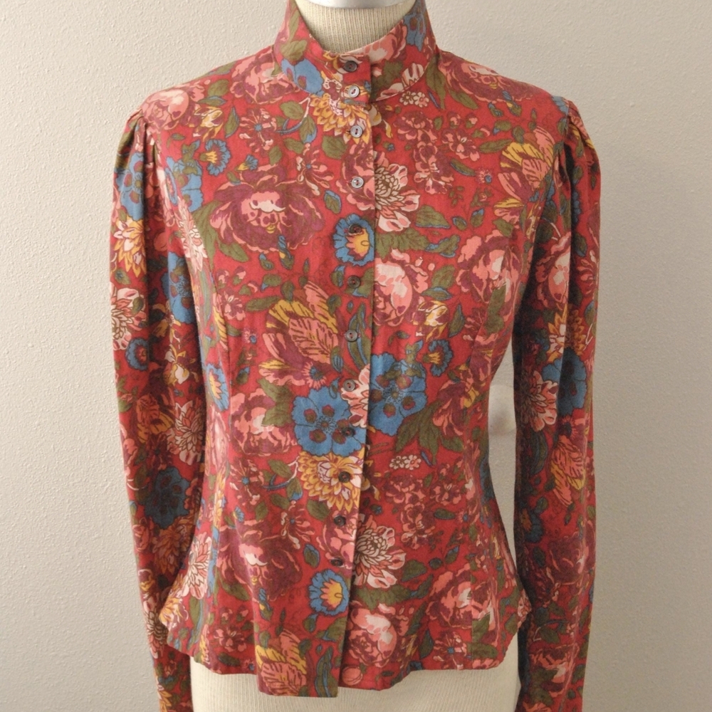 Vintage Laura Ashley Multicolor Floral Top
